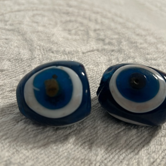 Large Old Evil Eye Glass Beads - Picture 4 of 5